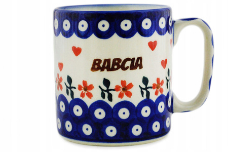 Kubek z napisem Babcia 350 ml Ceramika Bolesławiec