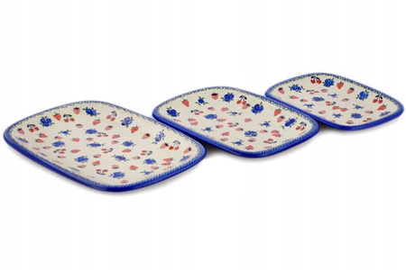 Komplet Półmisków Ceramika Bolesławiec