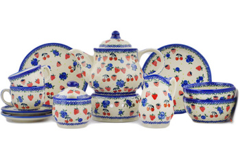 Serwis śniadaniowo-kawowy Ceramika Bolesławiec