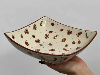 Miska kwadratowa 20 cm Ceramika Bolesławiec 2 gatunek