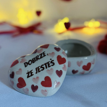 Pudełko serce Ceramika Bolesławiec