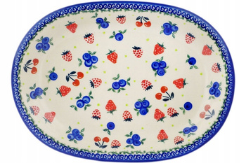 Talerz owalny 29 cm Ceramika Bolesławiec