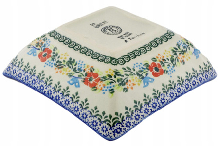 Miska kwadratowa 20 cm Ceramika Bolesławiec