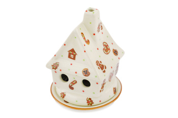 Świecznik Domek Ceramika Bolesławiec