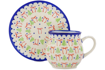 Zestaw talerz z kubkiem Ceramika Bolesławiec