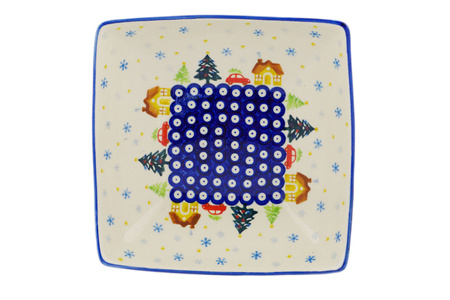 Miska kwadratowa 20 cm Ceramika Bolesławiec 2 gatunek