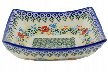 Miska kwadratowa 20 cm Ceramika Bolesławiec