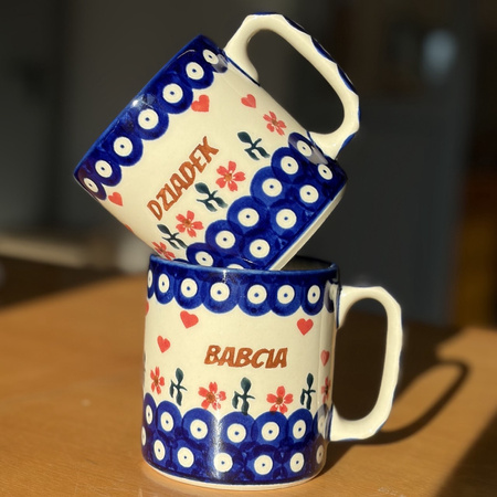 Kubek z napisem Dziadek 350 ml Ceramika Bolesławiec