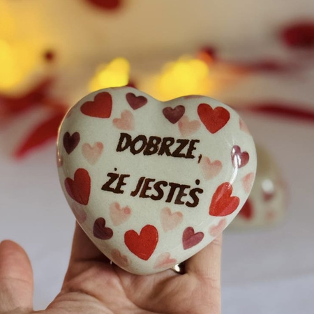 Pudełko serce Ceramika Bolesławiec