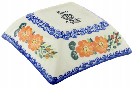 Miska kwadratowa 20 cm Ceramika Bolesławiec
