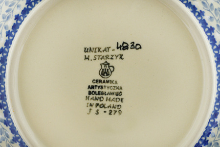 Talerz głęboki na zupę Ceramika Artystyczna Bolesławiec 2 gatunek