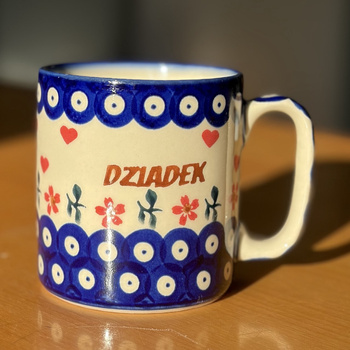 Kubek z napisem Dziadek 350 ml Ceramika Bolesławiec