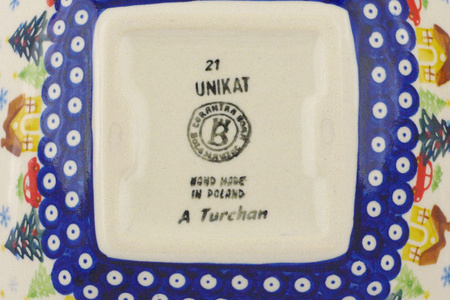 Miska kwadratowa 20 cm Ceramika Bolesławiec 2 gatunek