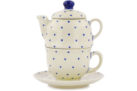 Zestaw Imbryczek z filiżanką Ceramika Bolesławiec