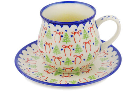 Zestaw talerz z kubkiem Ceramika Bolesławiec