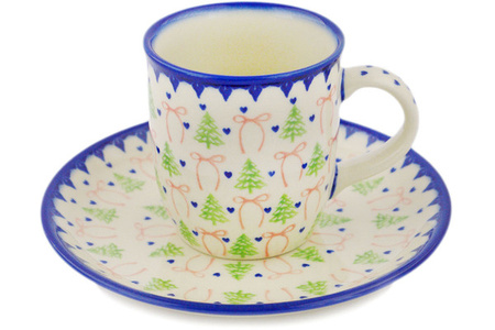 Zestaw talerz z kubkiem Ceramika Bolesławiec