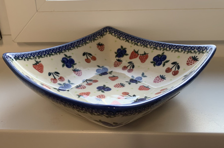 Miska kwadratowa 20 cm Ceramika Bolesławiec 2 gatunek