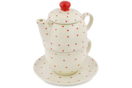 Zestaw Imbryczek z filiżanką Ceramika Bolesławiec