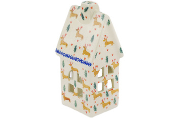 Świecznik Domek Ceramika Bolesławiec