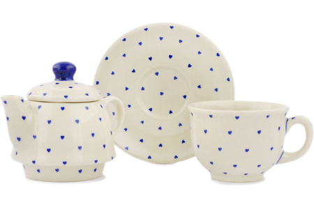 Zestaw Imbryczek z filiżanką Ceramika Bolesławiec