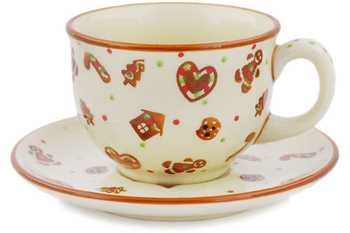 Filiżanka 220 ml z Podstawką Ceramika Bolesławiec