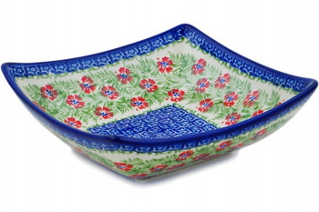 Miska kwadratowa 20 cm Ceramika Bolesławiec