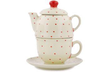 Zestaw Imbryczek z filiżanką Ceramika Bolesławiec