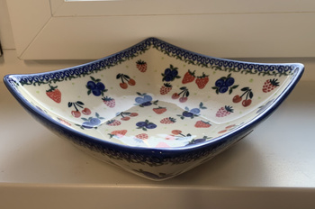 Miska kwadratowa 20 cm Ceramika Bolesławiec 2 gatunek