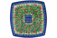 Talerz kwadratowy 18 cm Ceramika Bolesławiec 2 gatunek