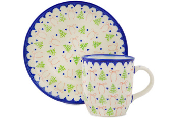 Zestaw talerz z kubkiem Ceramika Bolesławiec